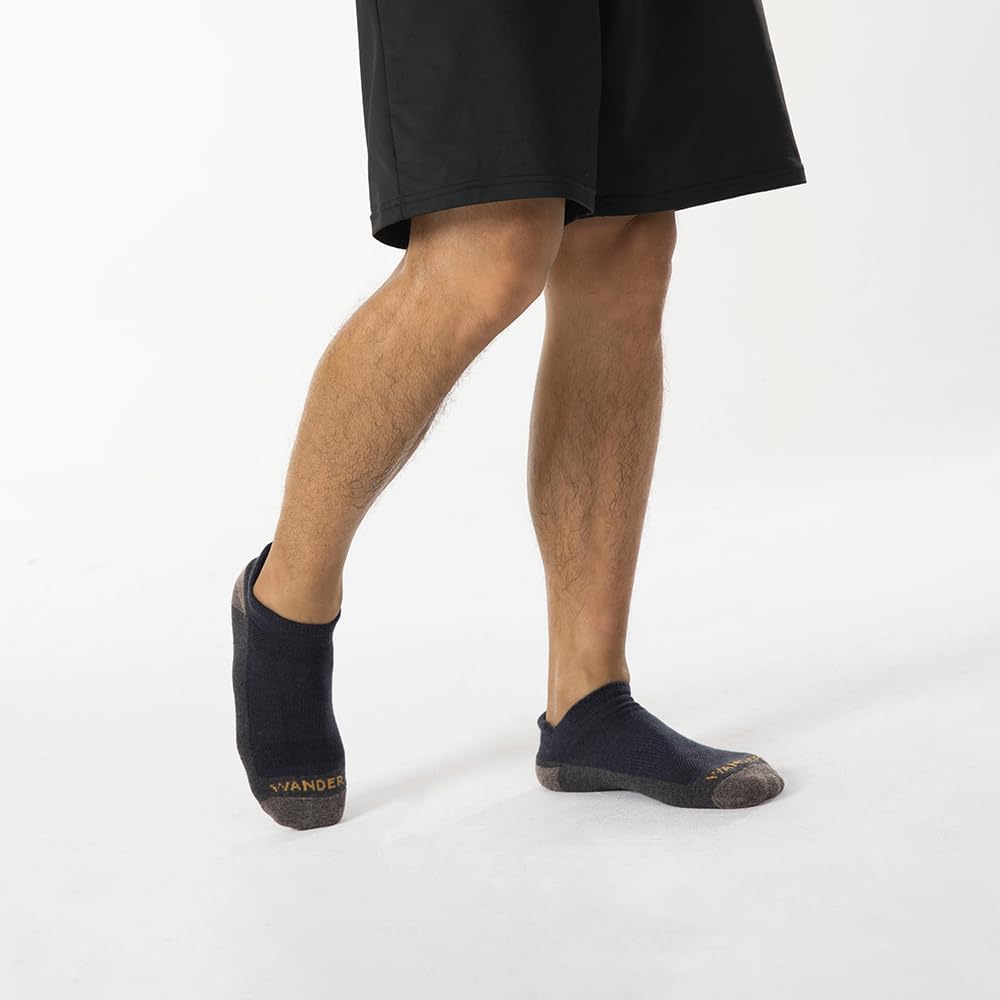 WANDER Merino Wool Ankle Running Hiking Socks Lightweight No Show 3 Pairs