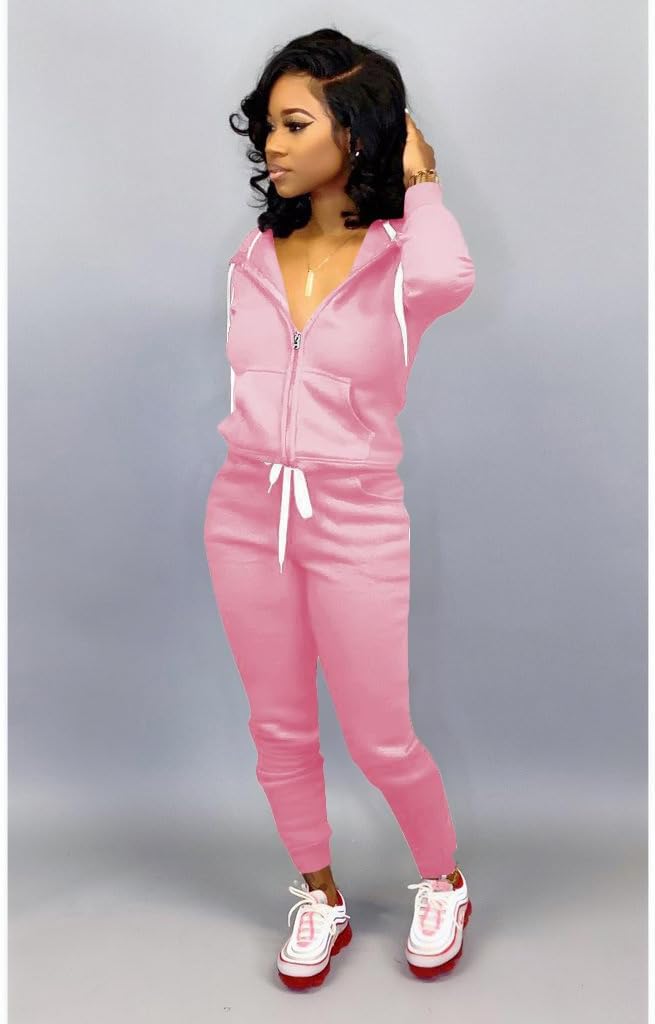 Mrskoala Two Piece Outfits for Women Tracksuit Sweat Suits Workout Sets Loungewear with Pocket