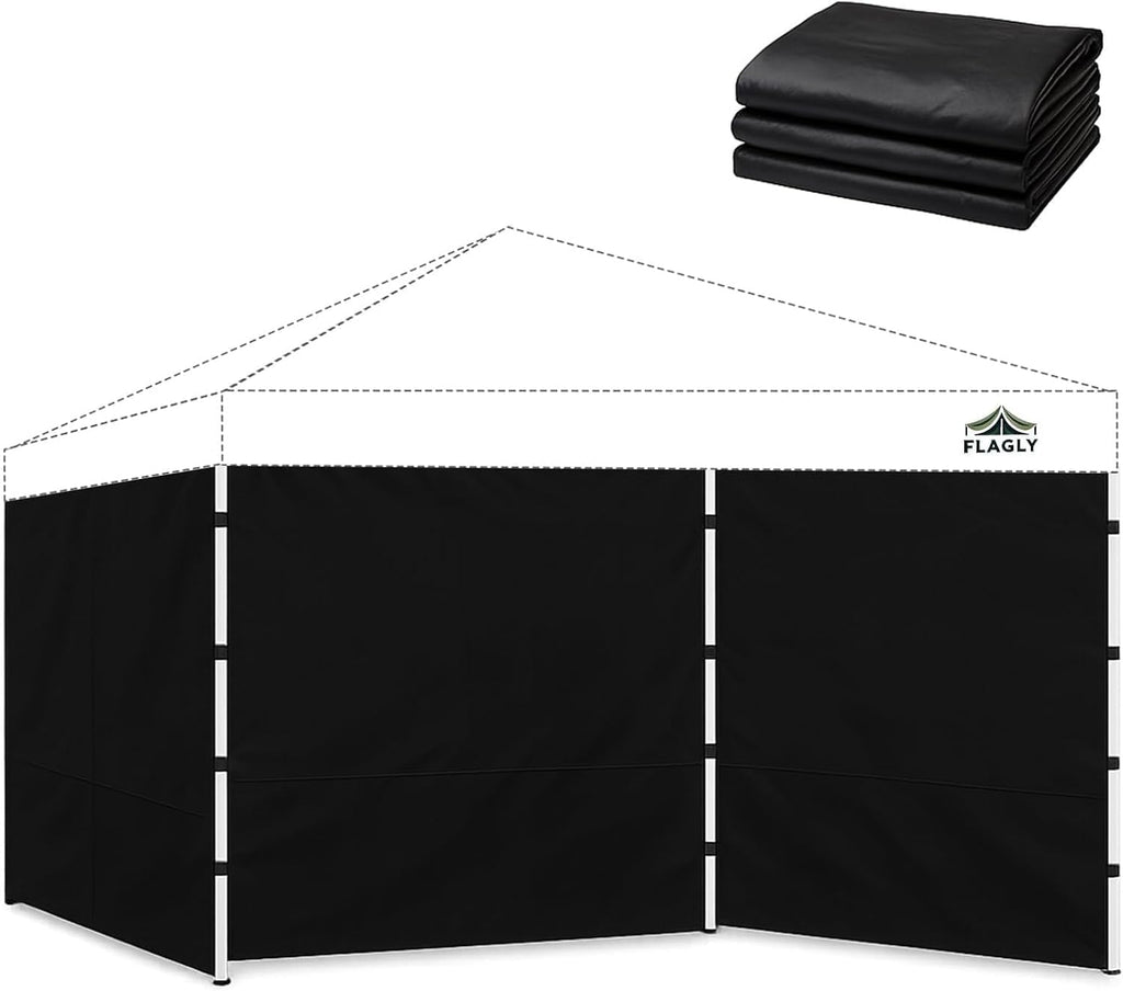 Instant Canopy Sidewalls for Pop Up Canopy Tent, 300D Waterproof Material for Outdoor Events, Vendor Booths, and Privacy (Sidewalls Only) (White, 10x10ft-3pcs)