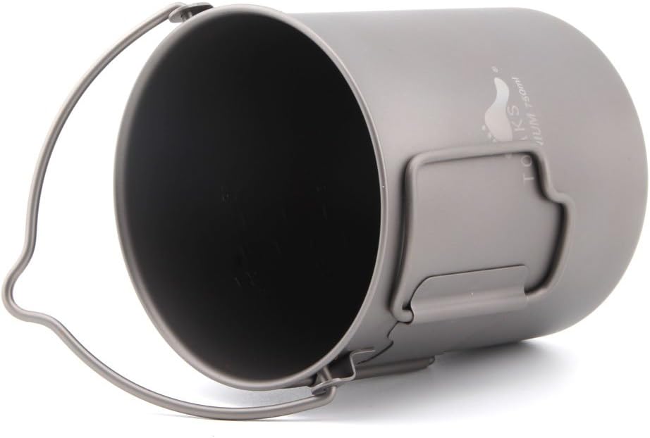 TOAKS Titanium 750ml Pot with Bail Handle for Ultralight Camping, Backpacking Cookware and Mug