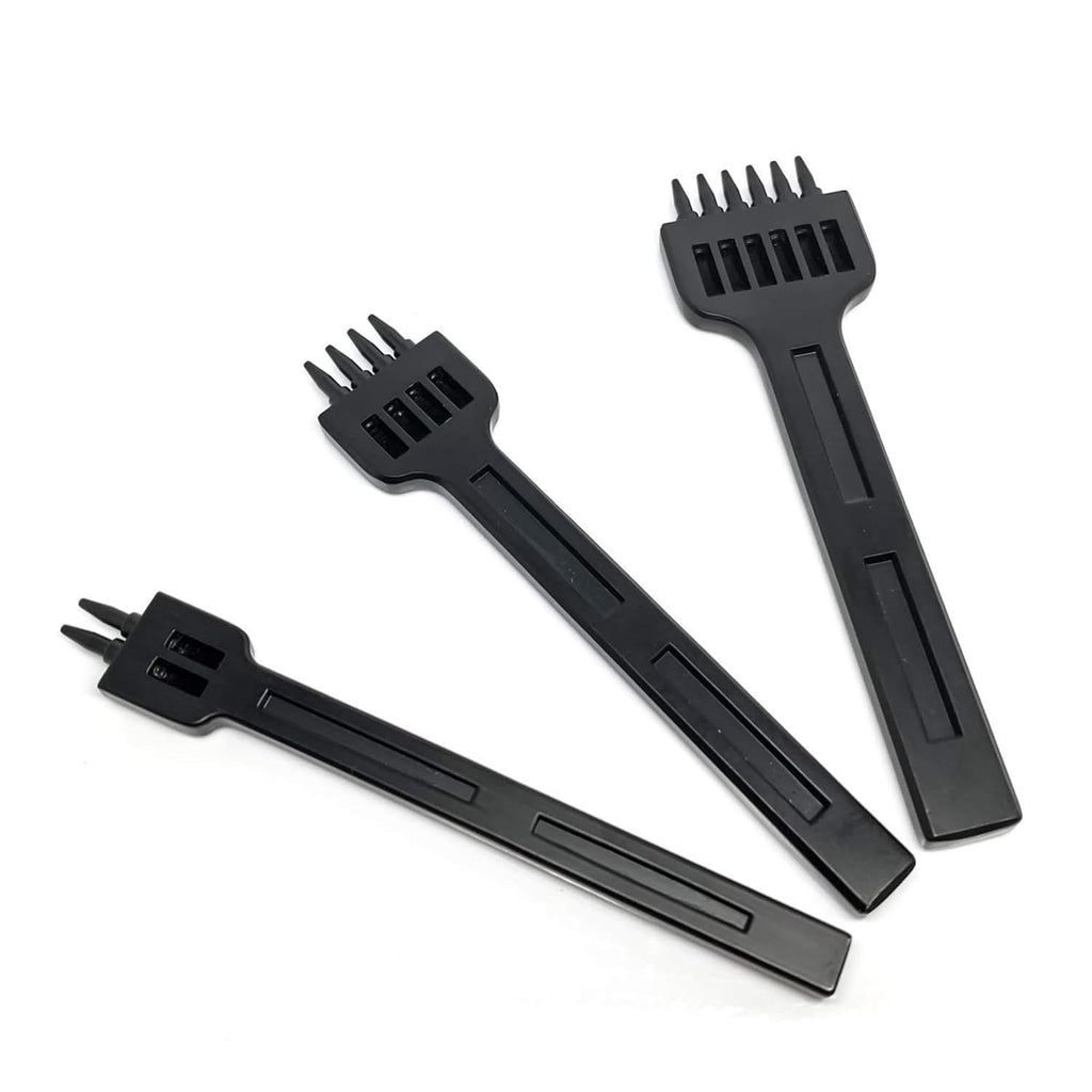 6mm 2/4/6 Claw Tooth Leather Stitching Chisels Round Hole Punching Tool Set for DIY Leather Craft