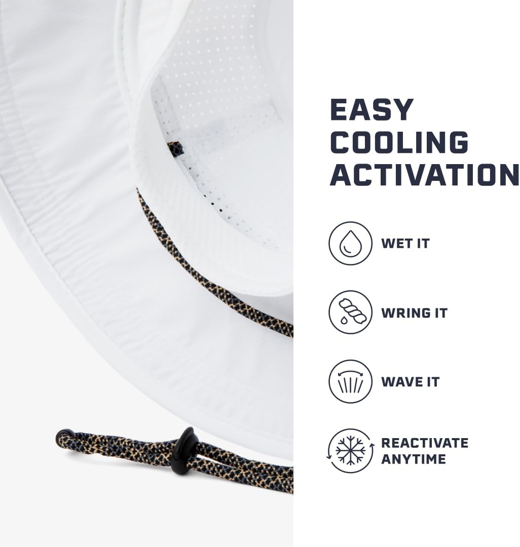 MISSION Cooling UPF Boonie Hat - Unisex Sun Hat for Hiking, Beach & Fishing - Sweat & Water Activated Technology