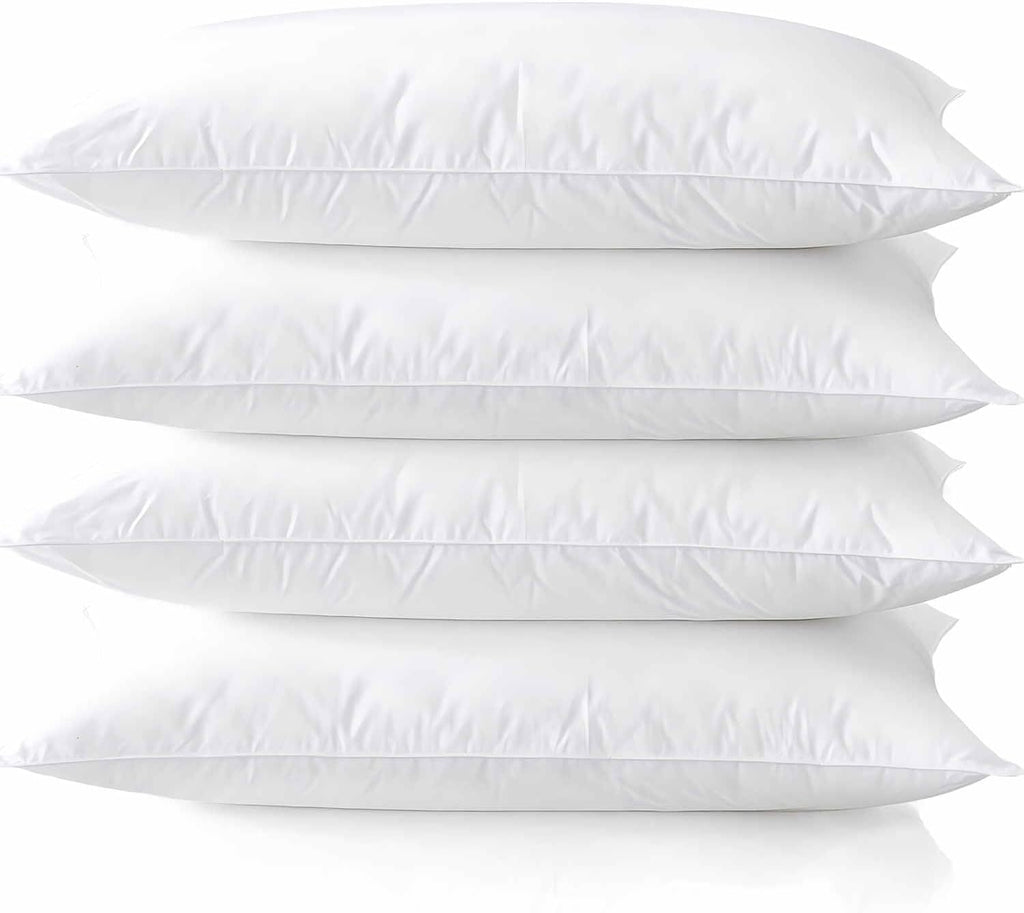 Acteb Ultra Thin Flat Soft Bed Pillows Standard Size Set of 2 Pack for Sleeping 20"x26", Hypoallergenic Skin Friendly Machine Washable
