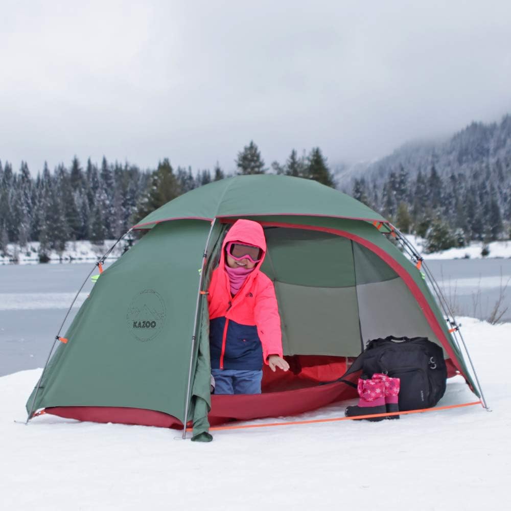 KAZOO Waterproof Backpacking Tent Ultralight 1/2 Person Lightweight Camping Tents 1/2 People Hiking Tents Aluminum Frame Double Layer