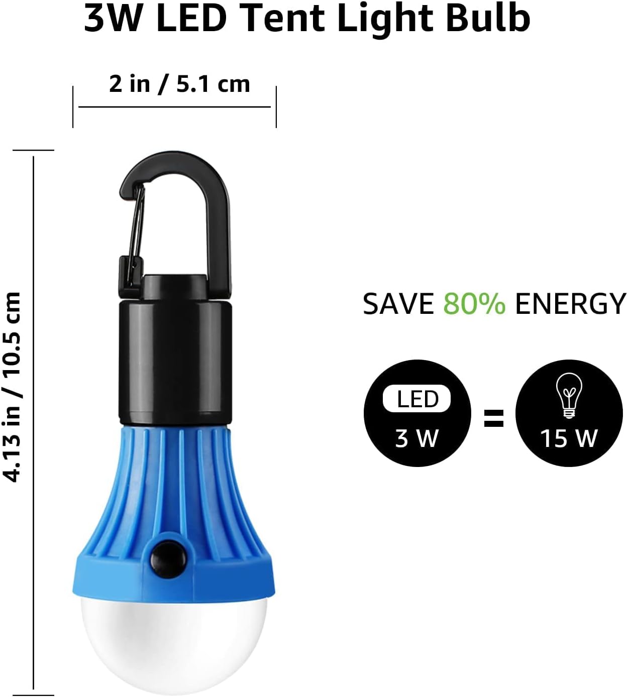 Lepro LED Camping Lantern with 3 Light Modes, Batteries Included, 4 Packs | Hanging Tent Light, Camping Essentials, Portable Lantern Flashlight for Camping, Emergency Light, Power Outages
