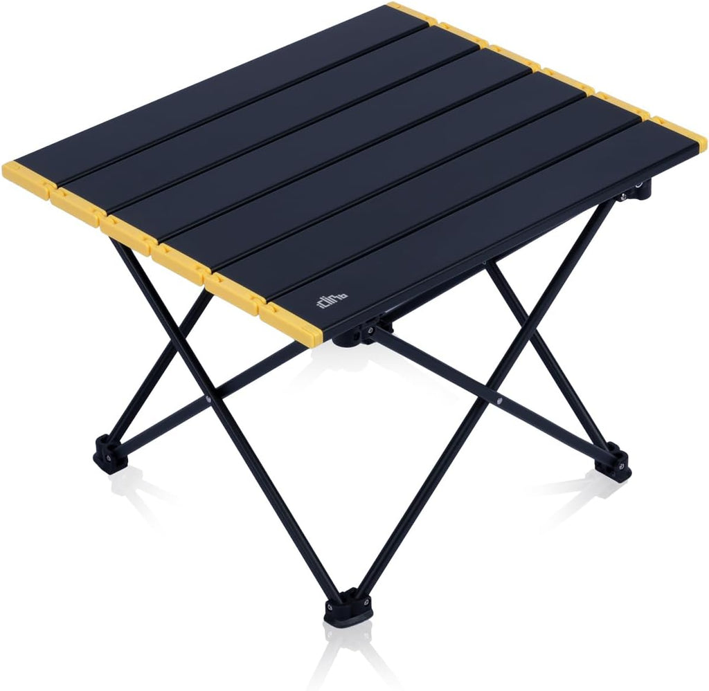 iClimb Ultralight Compact Camping Folding Table (Black - S)