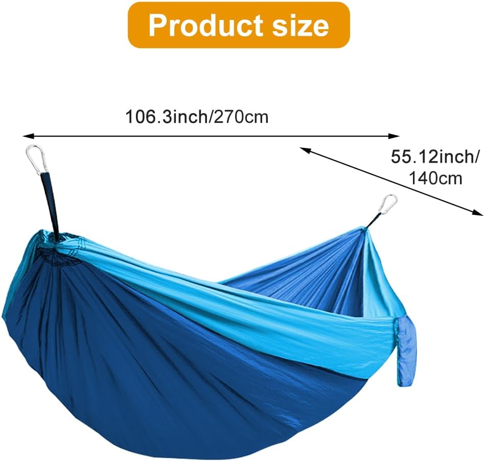 Camping Hammock with Heavy Duty Tree Straps, 660lbs Portable Hammock Tent for Outside, Outdoor Camper Hiker Essentials for Hiking Backpacking Backyard Beach(Glue)