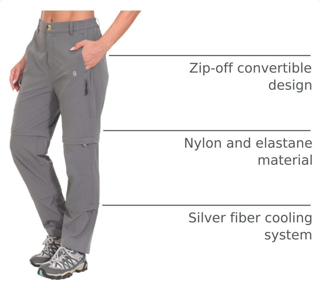 Little Donkey Andy Women's Convertible Pants, 3 in 1 Zip Off Hiking Pants
