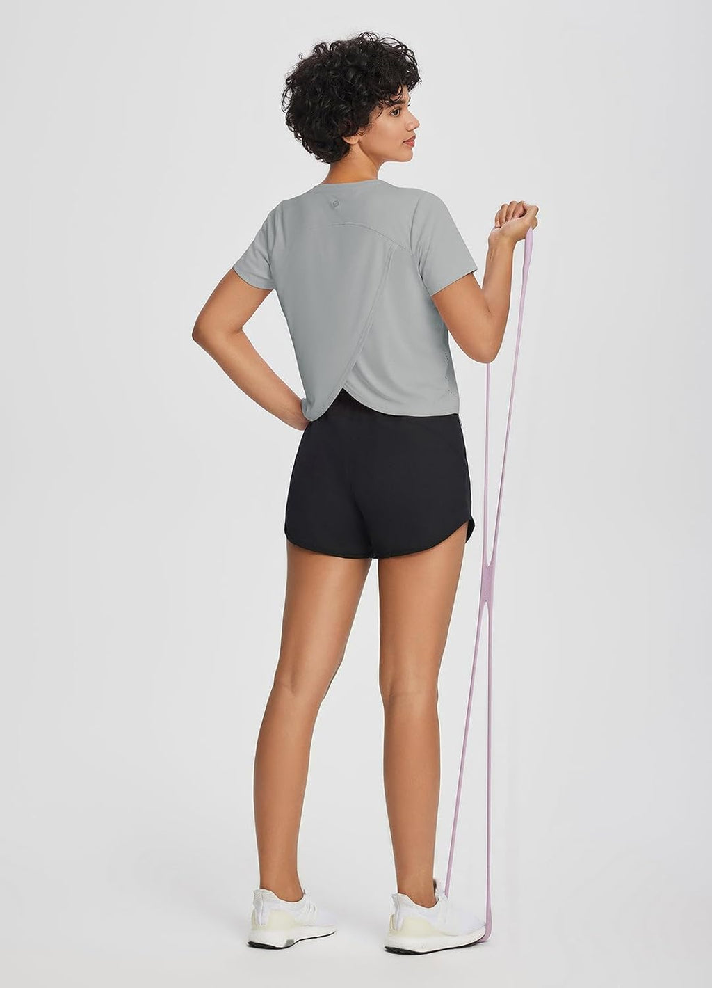 baleaf Women's Athletic Running Shirts Short Sleeve Crop Tops