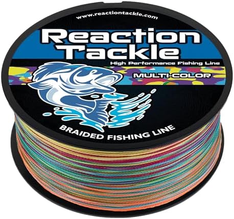 Reaction Tackle Braided Fishing Line - Pro Grade Power Performance for Saltwater or Freshwater Fish - Colored Fishing Line Braid for Extra Visibility