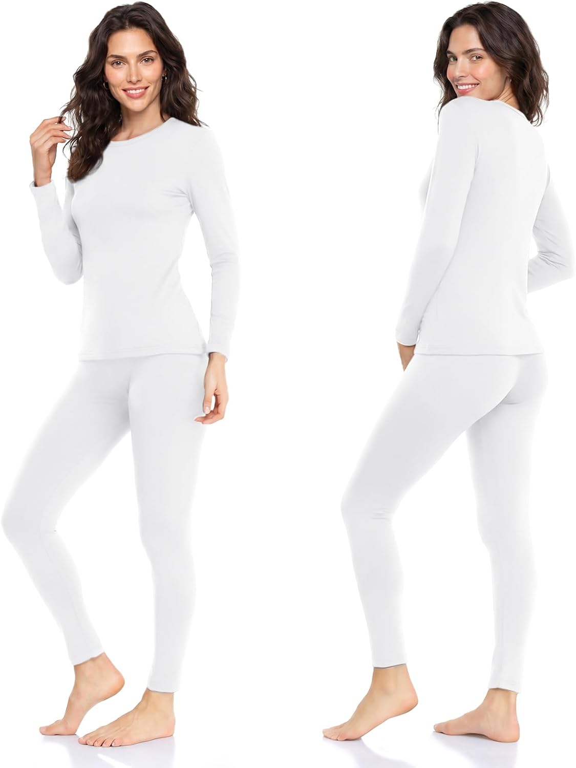 Thermal Underwear for Women Long Johns Set Fleece Lined Winter Cold Weather
