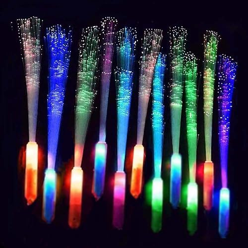BouQuw 50 Pack Glow Sticks Bulk,Mardi Gras Party Supplies ,3 Models Flashing Sticks, Fiber Optic Wands Light up Sticks Fit Birthday World cup 2026 4th of july Graduations