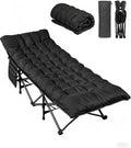 WLIVE Folding 1200D Oxford Camping Cots with Mattress for Adults Sleeping