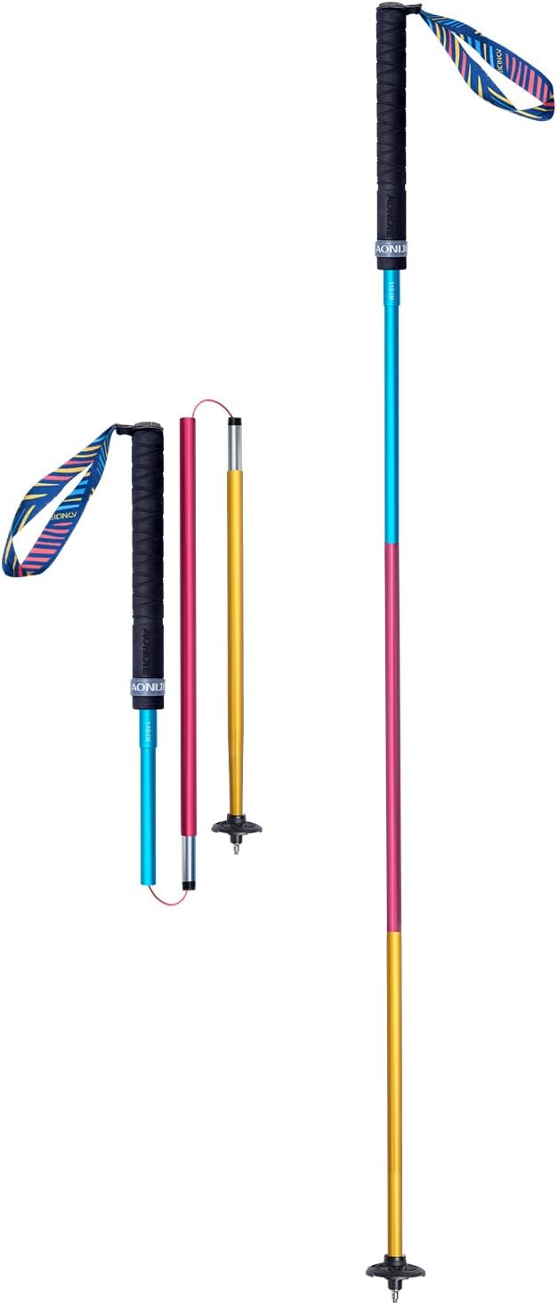 AONIJIE Collapsible Trekking Poles 2-Pack Walking Hiking Sticks for Running