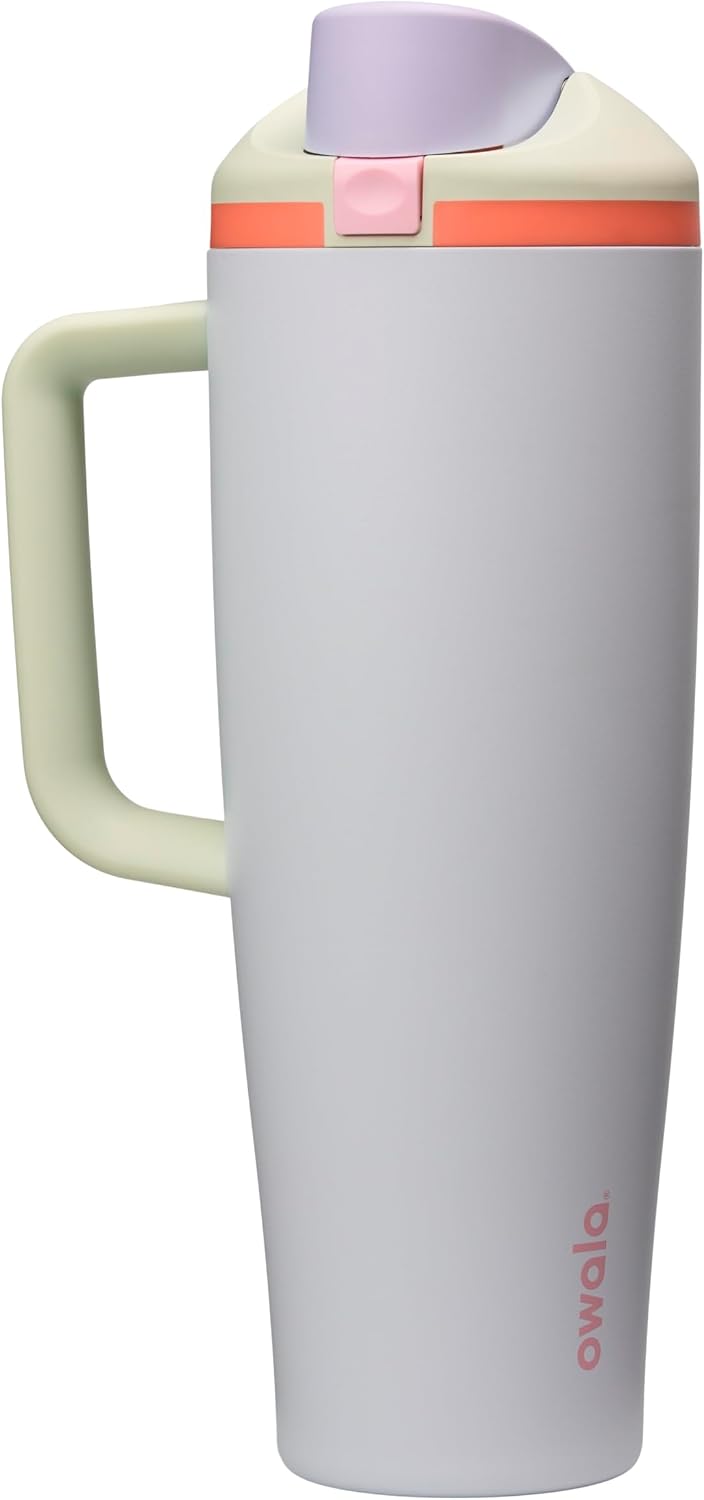 Owala FreeSip Tumbler Stainless Steel Water Bottle 40 oz Angel Food Cake