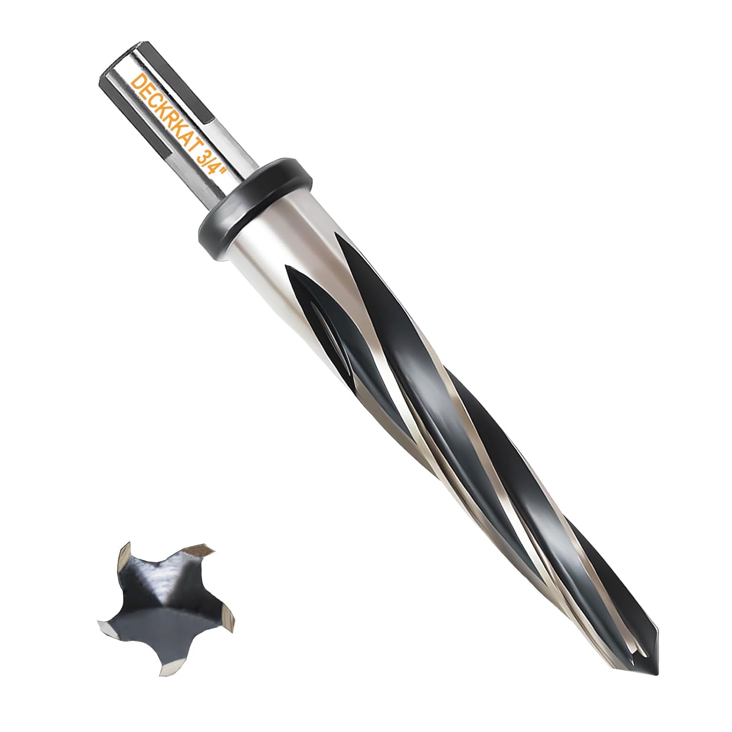 3/4" Reamer Drill Bit for Metal, M2 HSS Taper Reamer for Steel, Alloy, Wood, Plastic to Align, Enlarge Holes – 5-Spiral Flutes, 1/2" Non-Slip Shank, 19mm Car Reamer, Bridge Construction Reamer.