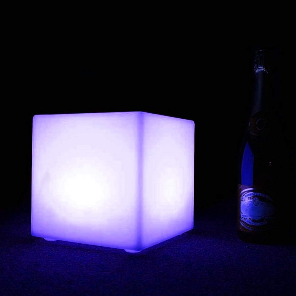 Mr.Go 10-inch Rechargeable LED Cube Light w/Remote, 16 RGB Colors 4 Modes