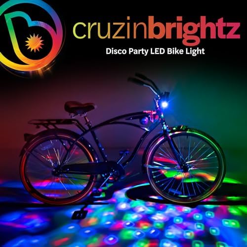 Brightz Disco Bike Lights, RGB LED Bicycle Light for Burning Man