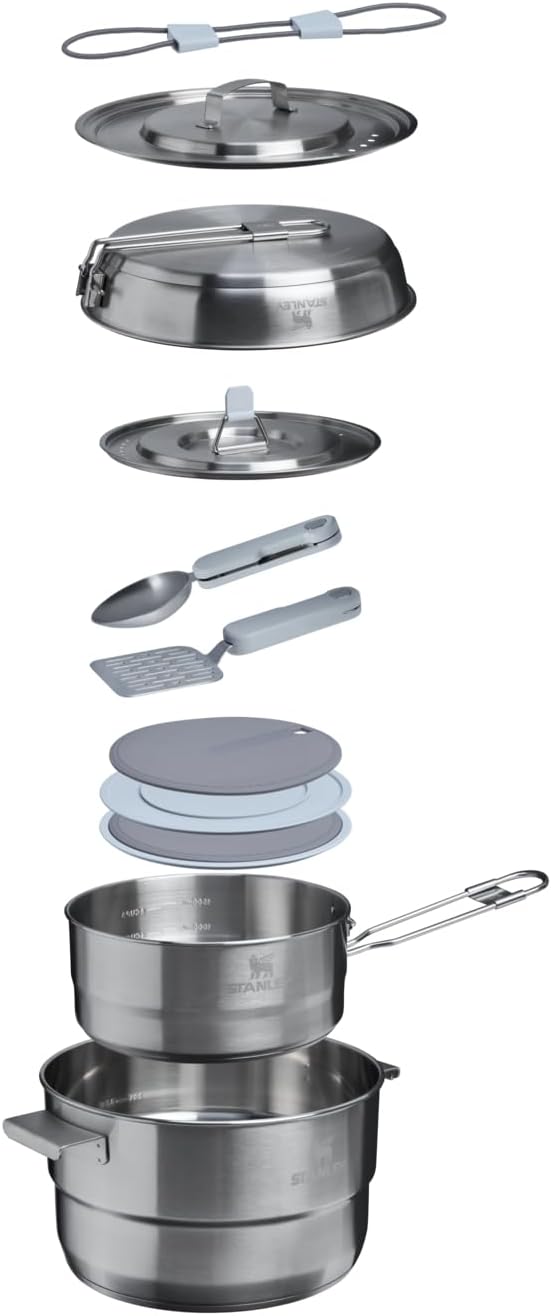 Stanley Wildfare Pro Chef Prep Cookset 5 QT Pale Pebble + Stone