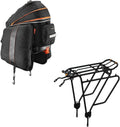 Ibera PakRak Touring Bicycle Seatpost/Disc/Non/Disc Rack and Quick Release Bag (Non-Disc Brake Rack + Trunk Bag with Expandable Panniers)