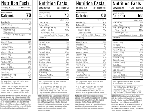 GREATER THAN Hydration for Her - Nutrient Enhanced Coconut Water Electrolyte Beverage with Real Fruit, Plant-Based Vitamins & Fiber, Clean Functional Hydration, Variety Pack, 12 oz (12 Pack)