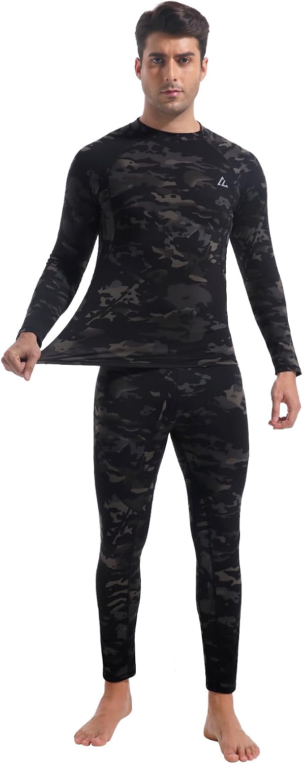 Mens Thermal Underwear Long Johns Set Cold Weather Hunting Base Layer
