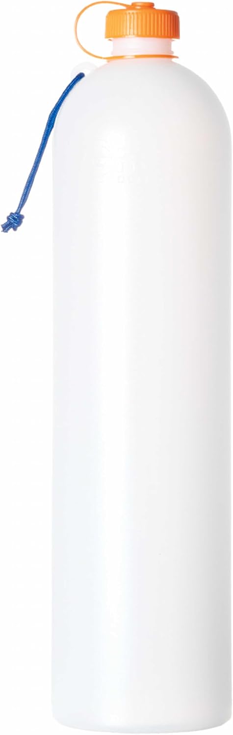 Cnoc Outdoors ThruBottle 1L Hard Sided Bottle with Slim, Lightweight Design and 28mm Neck Compatible with Most Water Filters - Reusable, Recyclable Bottle for Hiking, Backpacking, and Travel