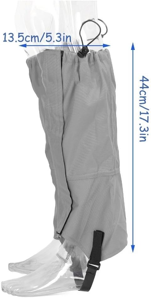 Water Proof Leg Gaiters 1 Pair - 600D Ripstop Oxford Cloth Hiking Boot Covers for Hiking and Snow, Secure Hook and Loop Closure, 17.3inch Length