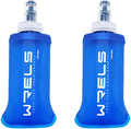 WRELS TPU Soft Flask Lightweight Portable Reusable Water Bottle,BPA Free Collapsible Flask for Hydration Pack in Running Hiking Cycling and Marathon