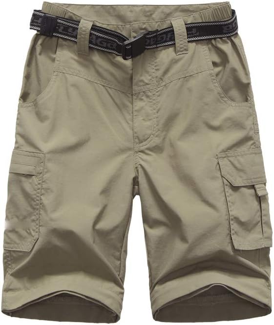JOMLUN Boy’s Scout Pants Convertible Hiking Quick Dry Zip Off Pants Outdoor Climbing Casual Trouser Kids Youth Cargo Pants