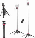 ULANZI MT44M Auto Open Magnetic Phone Tripod, 59" Selfie Stick with Remote