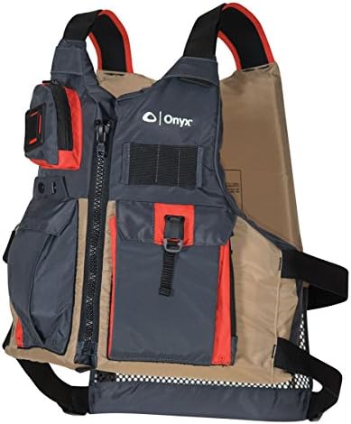 Onyx Kayak Fishing Life Jacket – USCGA PFD/Life Jacket with Multiple Pockets, High-Back Design & Adjustable Straps for Paddle Sports & Fishing