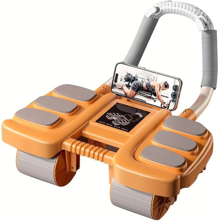 4-Wheel Automatic Rebound Ab Roller Wheel with Elbow Support