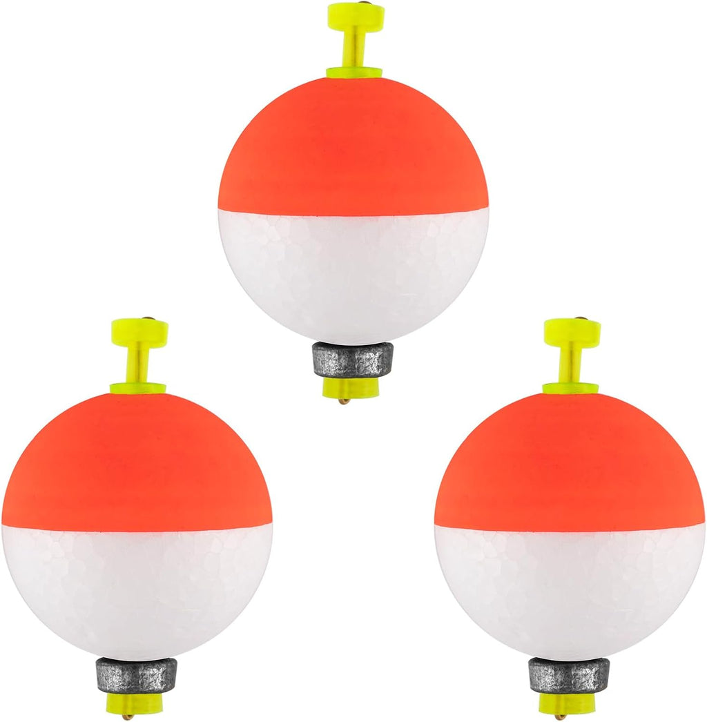Dr.Fish 10 Pack Weighted Fishing Bobbers Snap-on Spring Floats EVA Foam Push Button Clip on Floats Fly Fishing Trout Bass Crappie Catfish