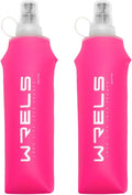 WRELS TPU Soft Flask Lightweight Portable Reusable Water Bottle,BPA Free Collapsible Flask for Hydration Pack in Running Hiking Cycling and Marathon