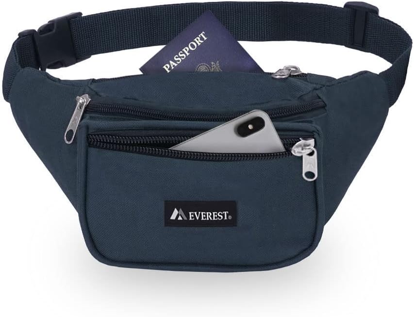 Everest Signature Waist Pack - Large, Black, One Size,044XLD-BK