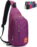 Peicees Small Sling Backpack Waterproof Unisex Shoulder Bag Chest Crossbody Daypack