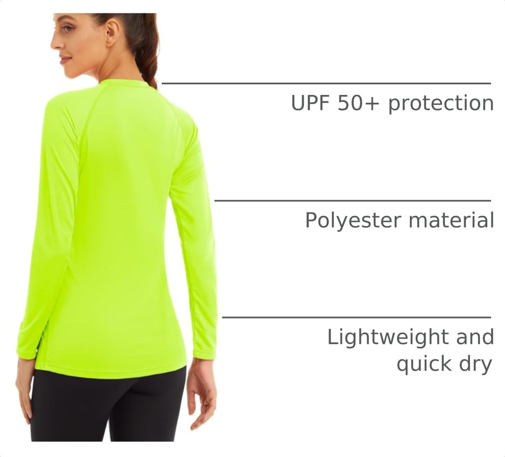 MAGCOMSEN Women's Long Sleeve Shirts UPF 50+ Sun Protection Shirts for Hiking Fishing Workout Rash Guard