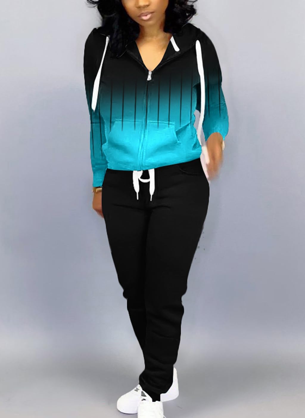 Mrskoala Two Piece Outfits for Women Tracksuit Sweat Suits Workout Sets Loungewear with Pocket