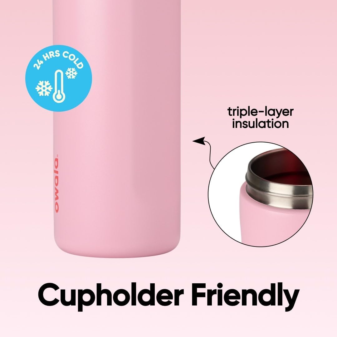 Owala FreeSip Stainless Steel Water Bottle 32 oz Angel Food Cake