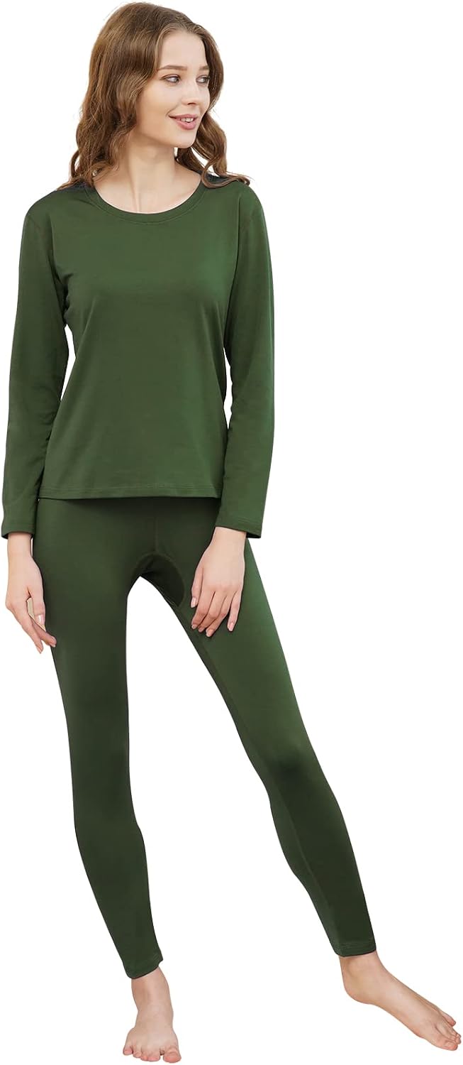 Women's Thermal Underwear Base Layer with Fleece Lined Winter Cold Weather