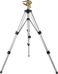 Biswing Large Impact Sprinkler Head on Tripod Base, Adjustable Zinc Alloy Lawn Sprinklers for Yard Lawn Garden, 3/4" NH Connector, 360 Degree Large Area Coverage Irrigator with Extension Legs, 1 Pack
