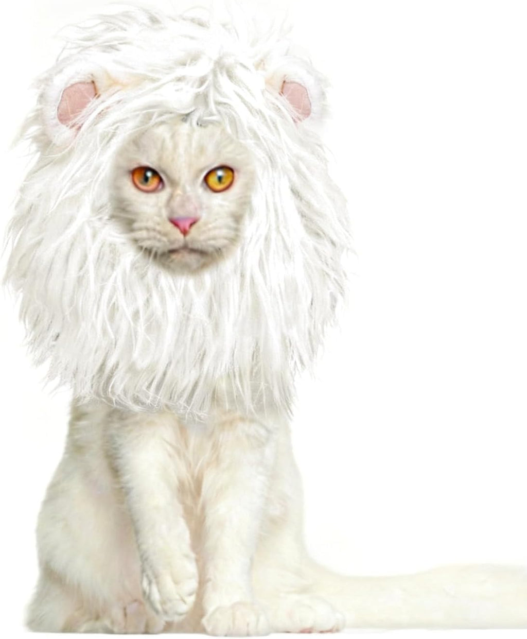 Onmygogo Lion Mane Wig for Cats and Dogs, Funny Pet Cat Costumes for Halloween Christmas, Furry Pet Clothing Accessories