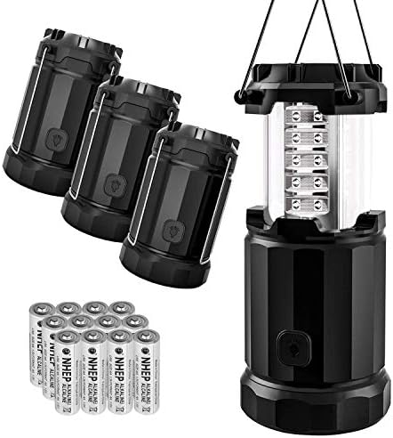 Etekcity Camping Lantern Battery Powered LED for Power Outages, Emergency Light for Hurricane Supplies Survival Kits, Operated Lamp, Camping Gear Accessories Essentials, 2 Pack