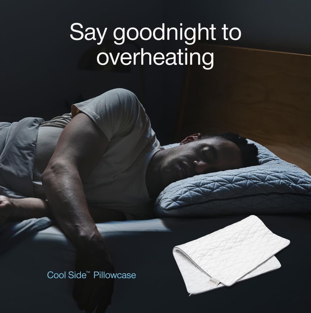 Coop Home Goods Cool Side Pillowcase, Queen Size Cooling Pillow Case for Hot Sleepers, Two-Sided Pillow Covers, Cozy Side & Cool Side, Ultra Soft Lulltra Cool Technology