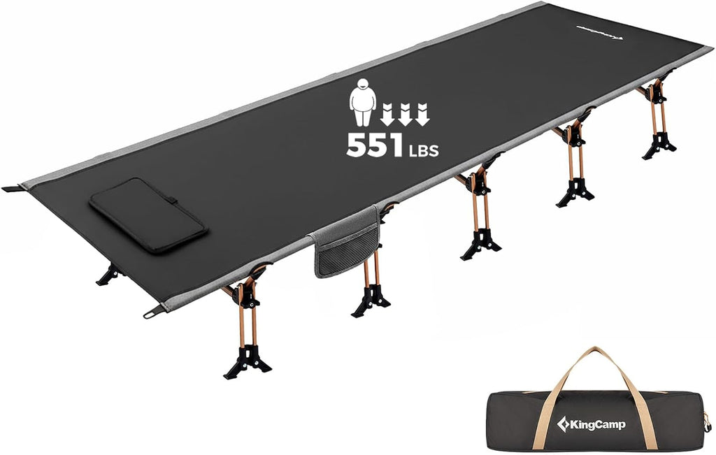 KingCamp 551Lbs Camping Cot for Adults, 78.7" Lightweight Camping Bed