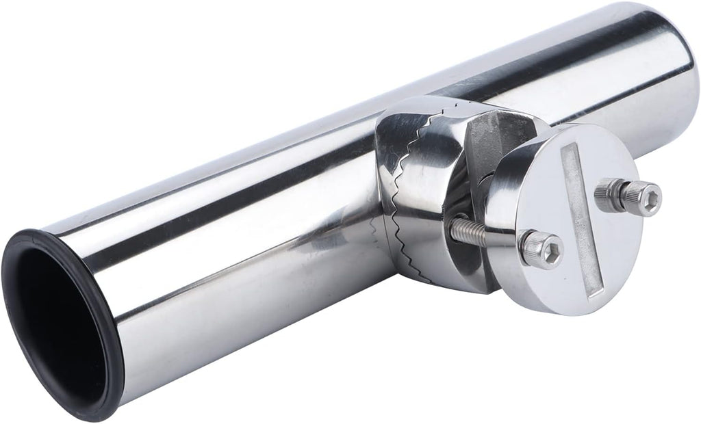 Fishing Rod Holders for Boat, 2 Pack Stainless Steel Rail Mount Rod Holders Clamp on 1" to 1-1/4" Rail for Fishing Boats, Kayaks, Canoes, and Other watercraft.