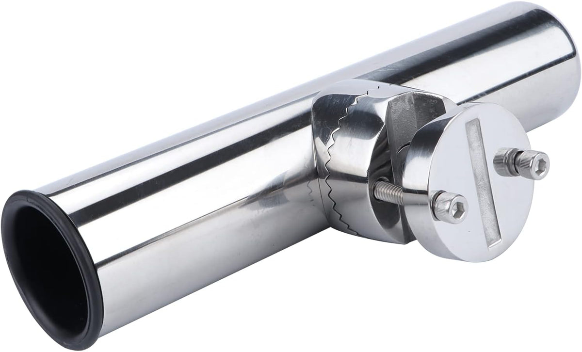 Fishing Rod Holders for Boat, 2 Pack Stainless Steel Rail Mount Rod Holders Clamp on 1" to 1-1/4" Rail for Fishing Boats, Kayaks, Canoes, and Other watercraft.