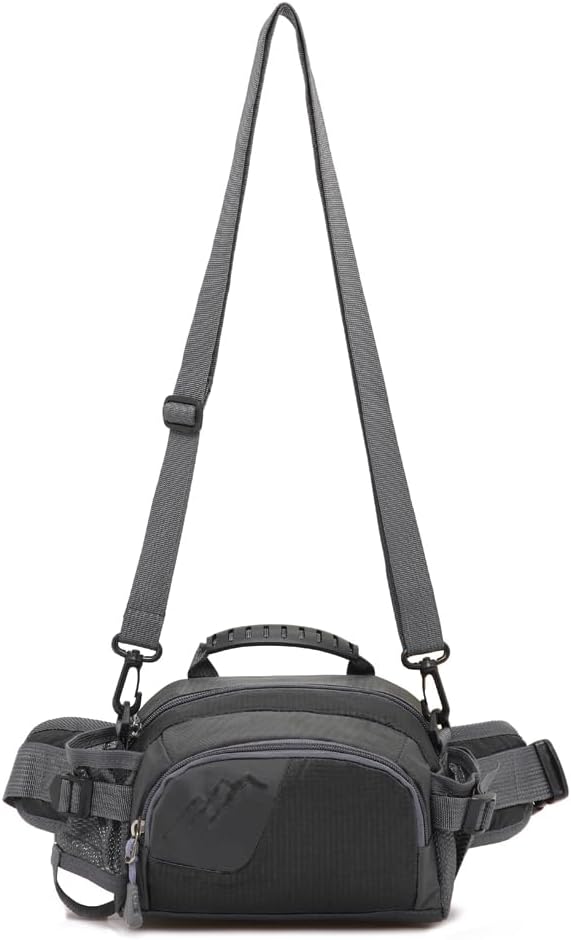 Entchin Water-Resistant Fanny Pack, 4-Zipper Belt Bag