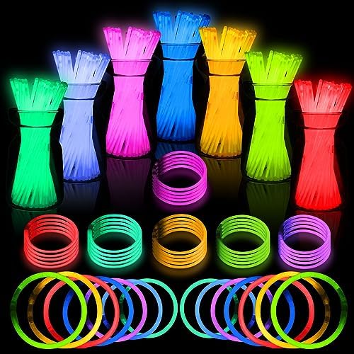 JICUICUI Glow Sticks Bulk Party Pack 500PRO Glow in the Dark Party Supplies